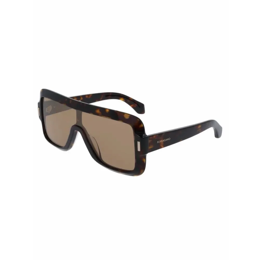 New Salvatore Ferragamo SF2061SE 242 Mask Tortoiseshell Sunglasses Authentic